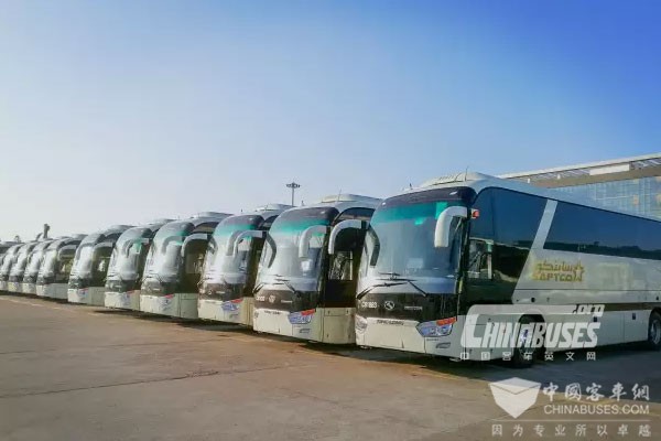 322輛金龍客車(chē)出口沙特