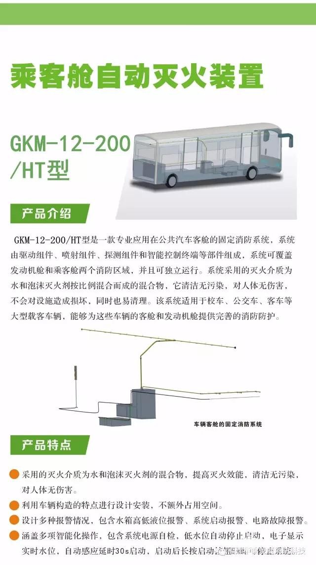 新能源公共汽車乘客艙自動(dòng)噴淋滅火裝置，電池倉自動(dòng)滅火裝置