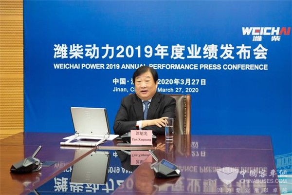 譚旭光：濰柴動(dòng)力2019年?duì)I收1743億 未來(lái)要保持每年10%的穩(wěn)定增長(zhǎng)