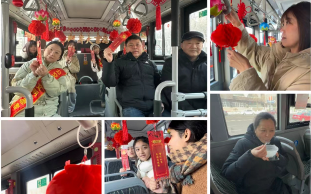 傳統(tǒng)文化綻光彩 烏魯木齊公交小小車廂映元宵