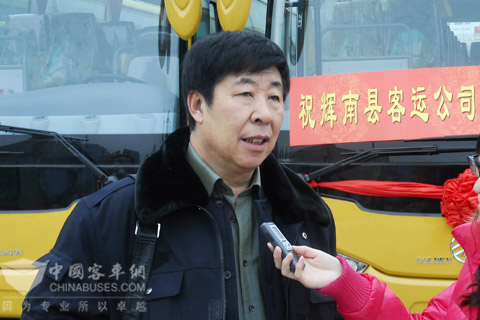 輝南客運(yùn)公司李文華經(jīng)理接受采訪