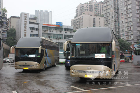 重慶渝運(yùn)集團(tuán)運(yùn)營(yíng)的海格客車
