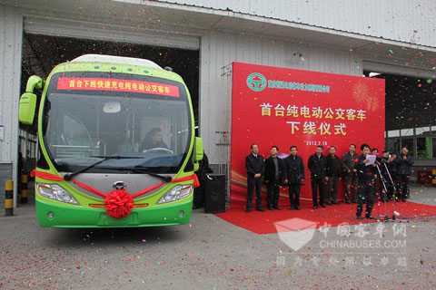 恒通電動(dòng)客車(chē)公司首臺(tái)客車(chē)下線(xiàn)