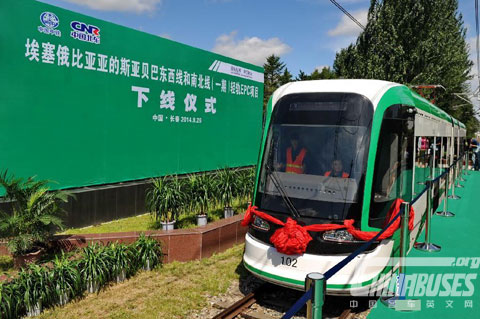 中國(guó)制造現(xiàn)代有軌電車首次登陸非洲大陸