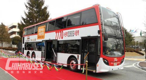 亞歷山大丹尼斯雙層客車在韓國試運行