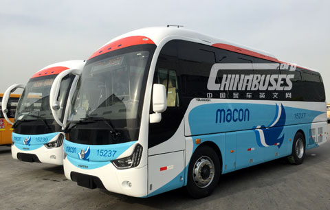 20余輛亞星藍(lán)鉆系列豪華車出口安哥拉
